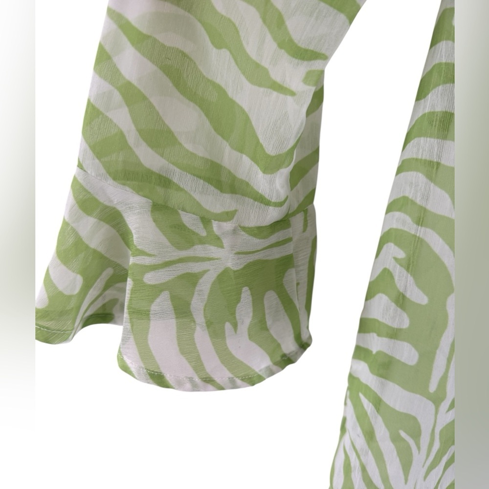 Princess Polly Nostalgia Green and White Mini Dress - Picture 6 of 7